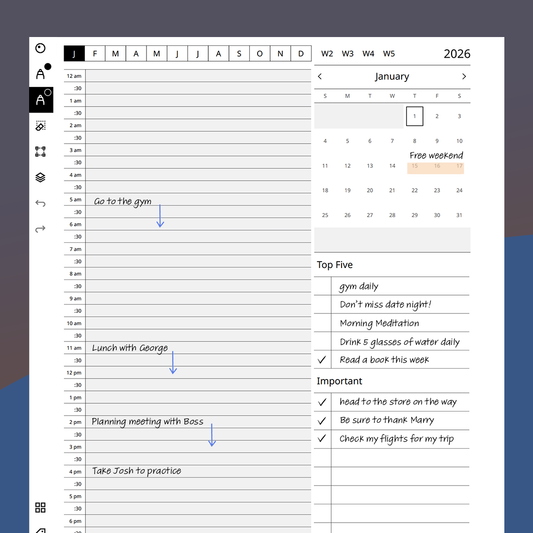 2026 Daily Calendar Planner
