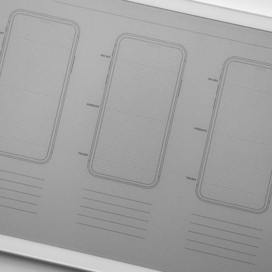 3 Screen iPhone Wireframe - Einkpads - reMarkable Templates