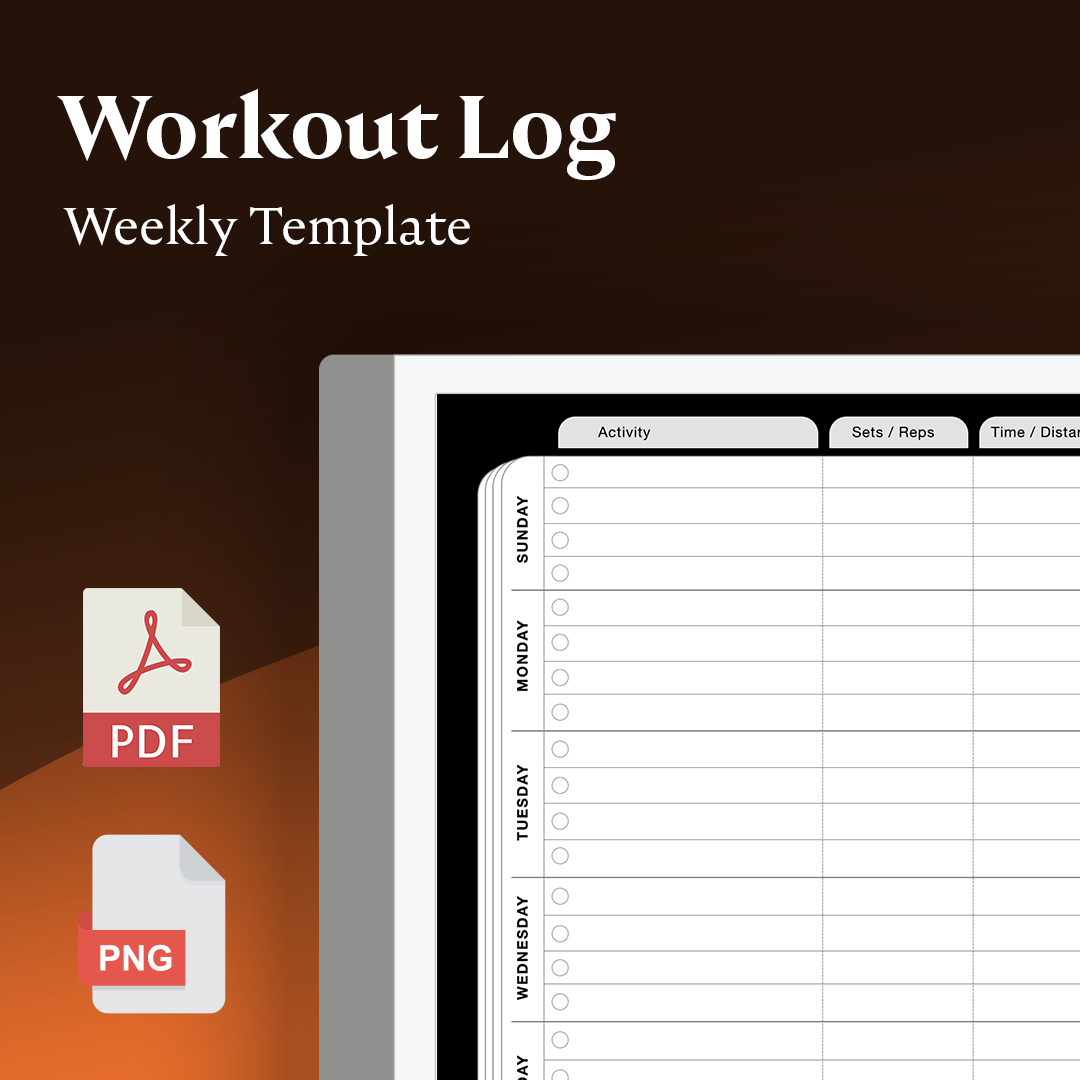 Workout log hot sale