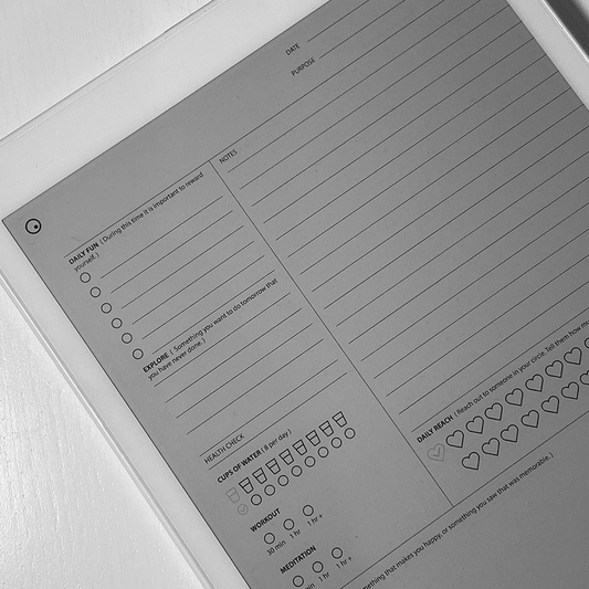 Daily Happy Balance - Einkpads - reMarkable Templates