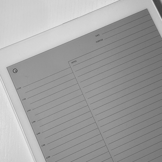 Daily planner (evening) - Einkpads - reMarkable Templates