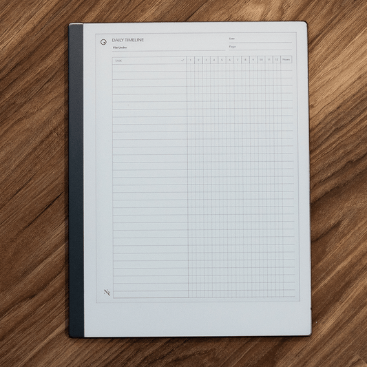 Daily Timeline - Einkpads - reMarkable Templates
