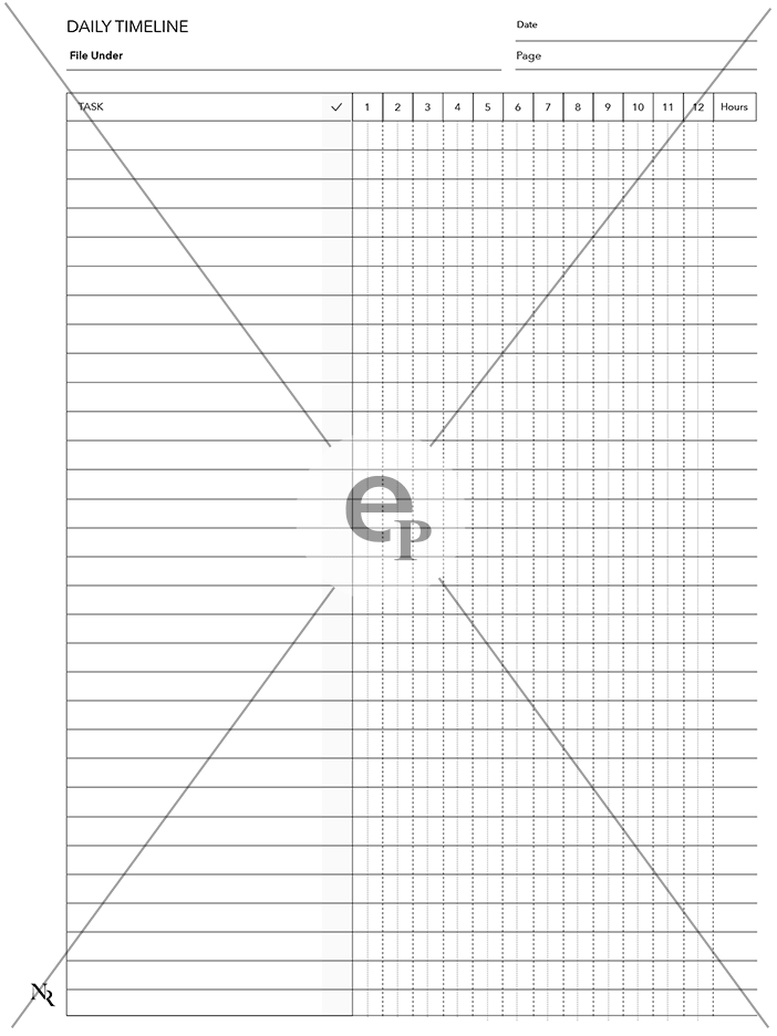 Daily Timeline - Einkpads - reMarkable Templates