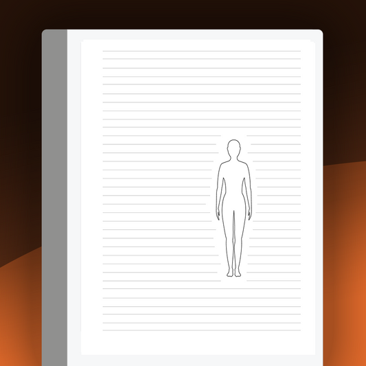 Female Patient Diagram Notes - Einkpads - reMarkable Templates
