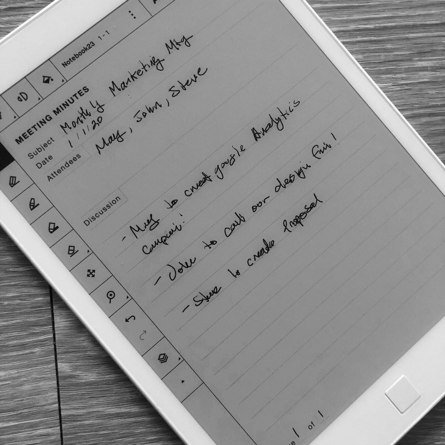 Meeting Minutes - Einkpads - reMarkable Templates