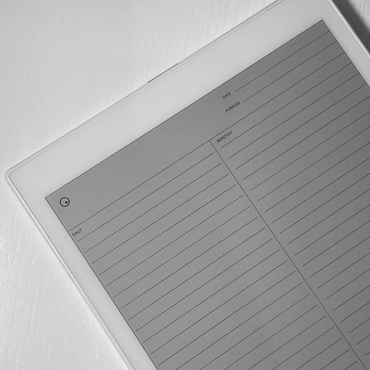 Weekly & Monthly Goals - Einkpads - reMarkable Templates