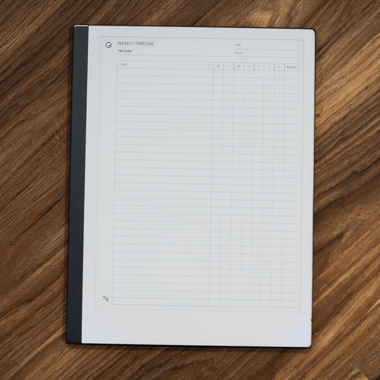 Weekly Timeline - Einkpads - reMarkable Templates