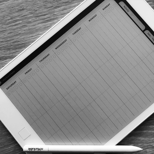 Weekly Workout Log - Einkpads - reMarkable Templates