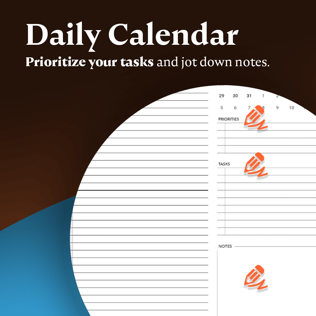 Daily Planner 2024 Template, Print Templates