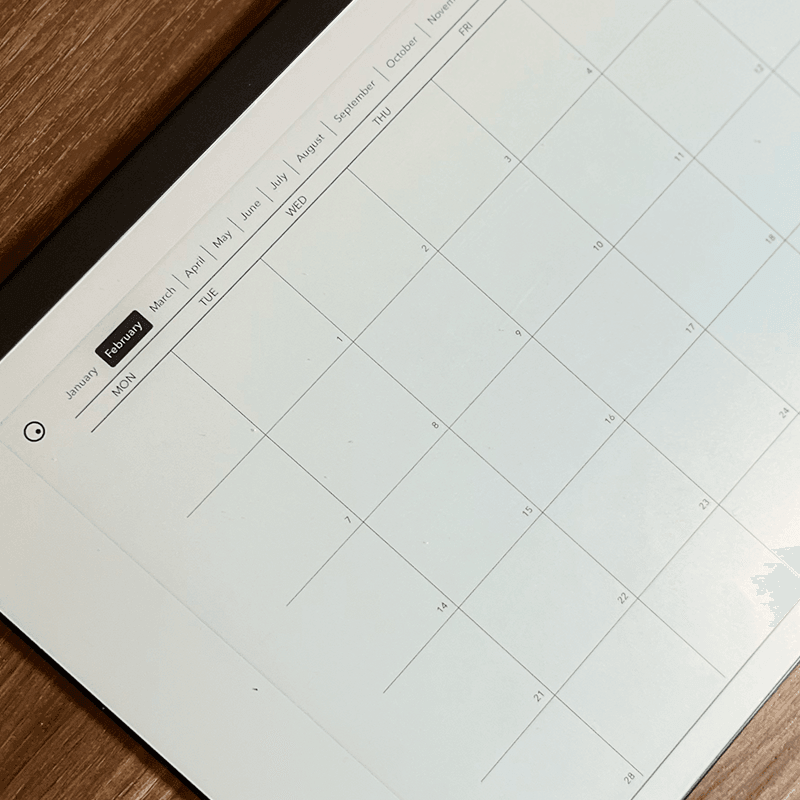 reMarkable tablet - Monthly Calendar Planner Template – Einkpads