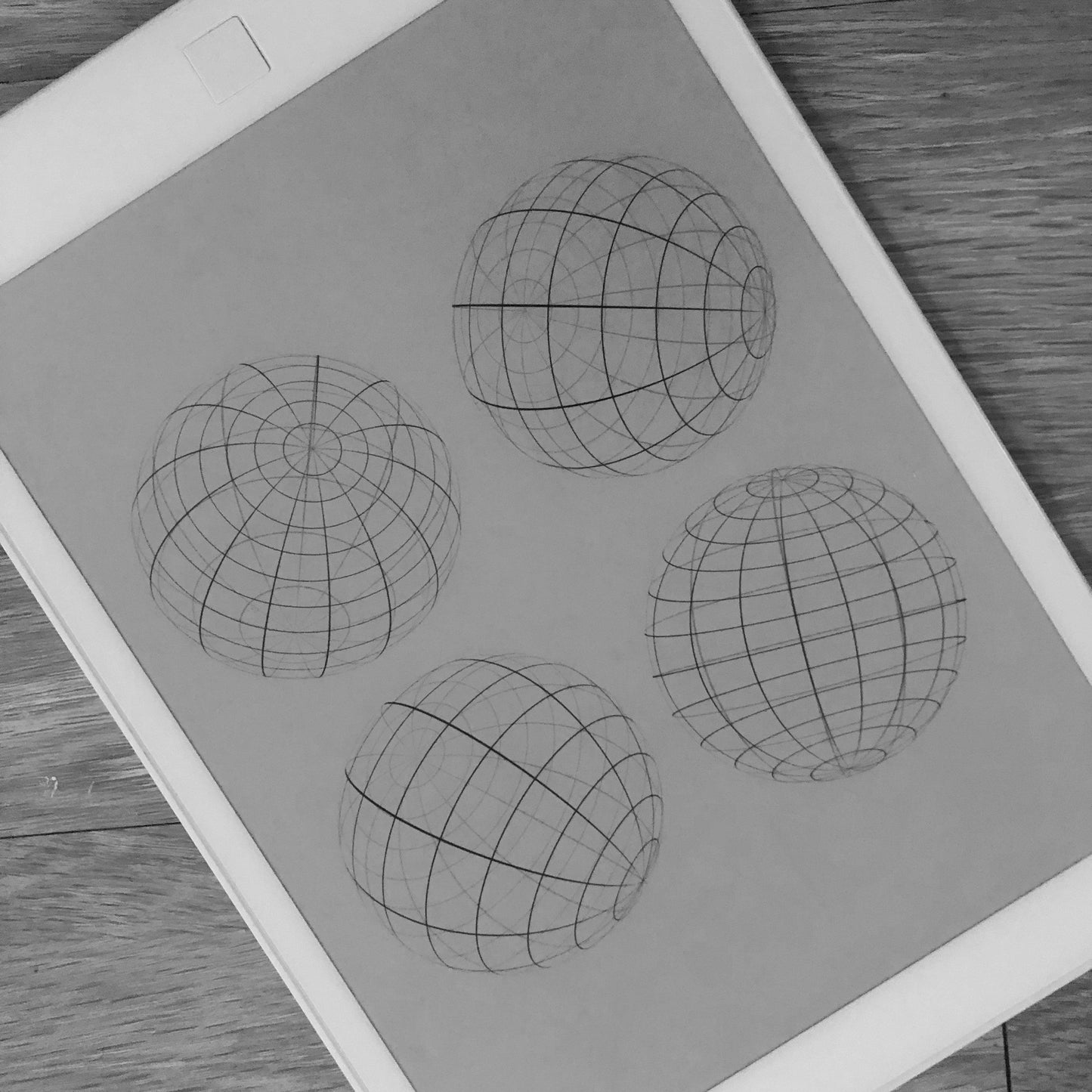3D Sphere Perspective - Einkpads - reMarkable Templates
