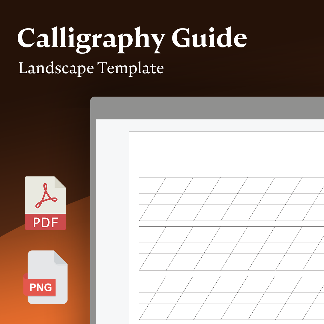 Landscape Calligraphy Guide - Einkpads - reMarkable Templates