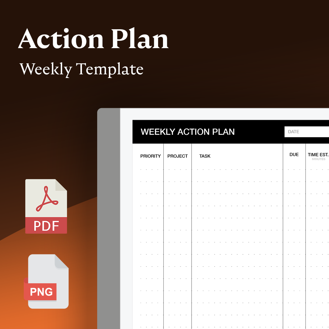 Weekly Action Plan - eInkPads - reMarkable Templates