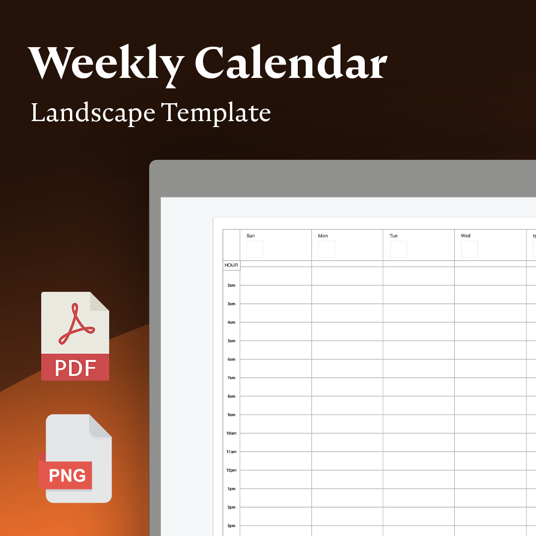 Week Calendar Gritty Blank Weekly Calendar