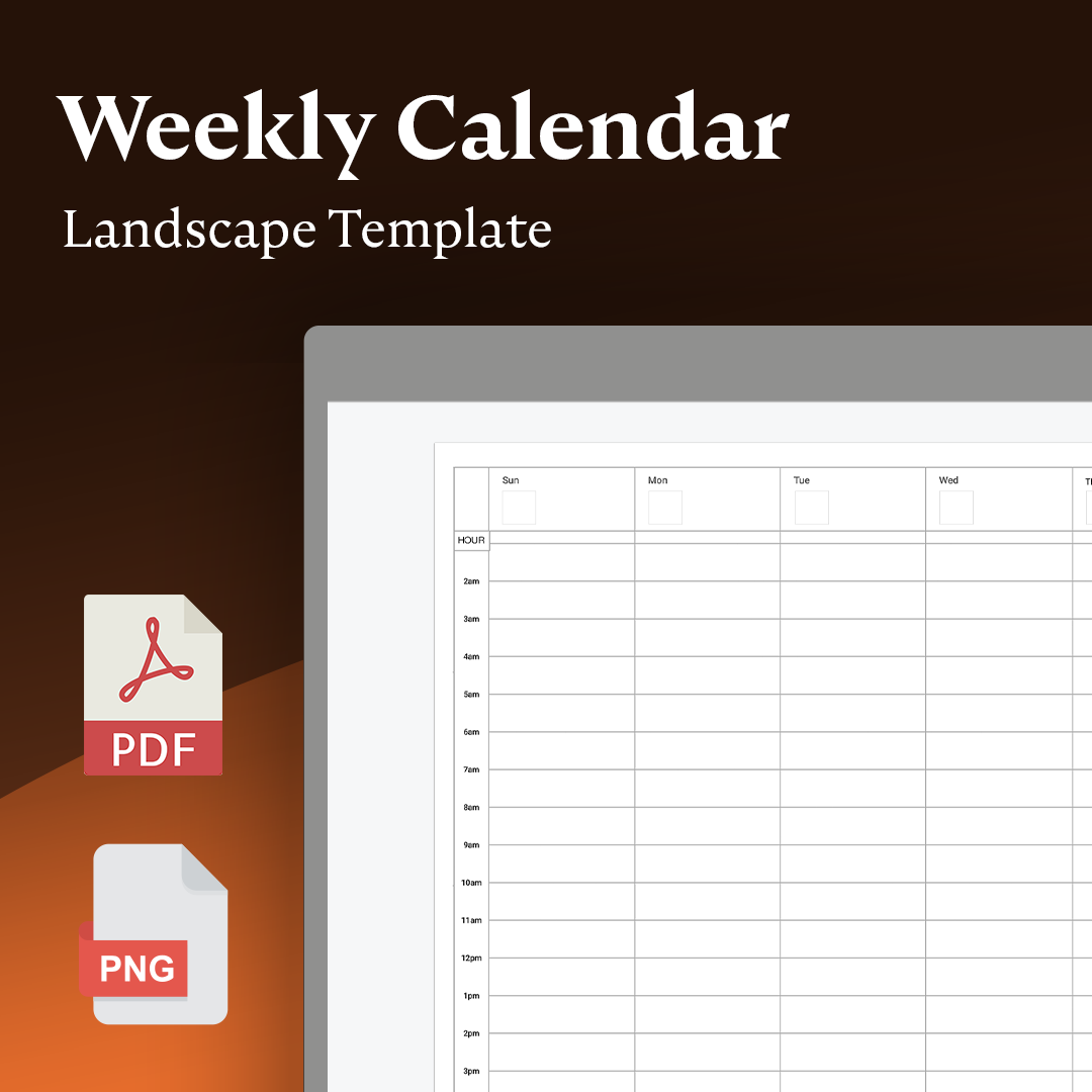 Weekly Calendar - Einkpads - reMarkable Templates