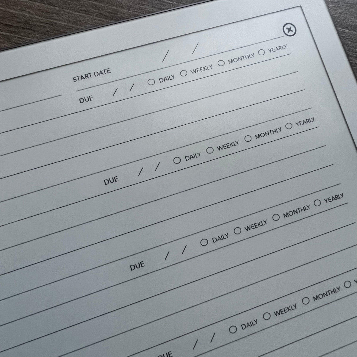 reMarkable tablet - Accountability Daily Journal template – eInkPads