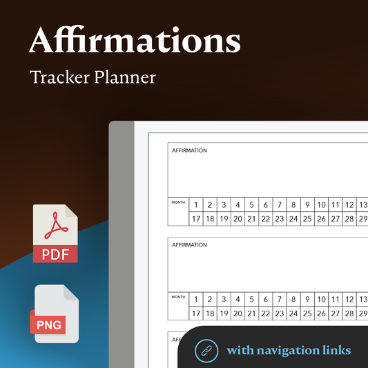 Affirmation Tracker Planner