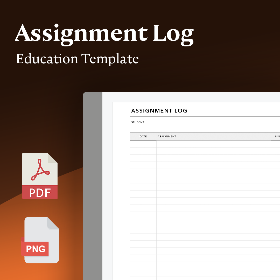 Assignment Log Book ReMarkable Templates - Assignment Log – eInkPads