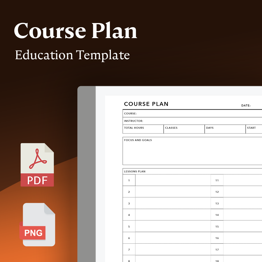 Latest Course Plan Guide ReMarkable Templates - Course Plan – eInkPads