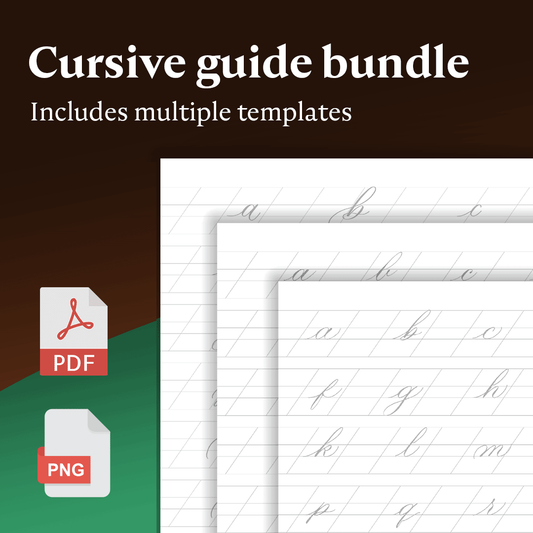 Traceable Cursive Guide Bundle - Einkpads - reMarkable Templates