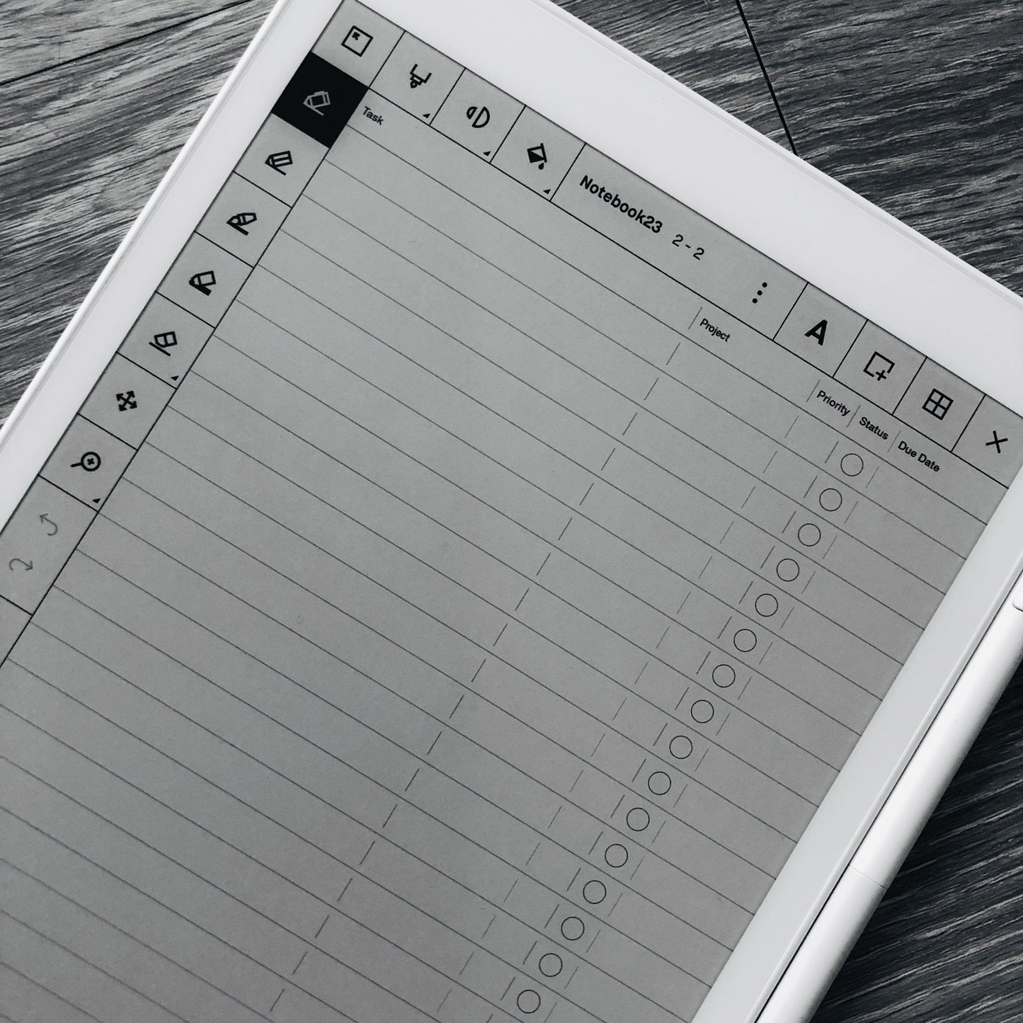 Daily Task Status Log Template - Einkpads - reMarkable Templates