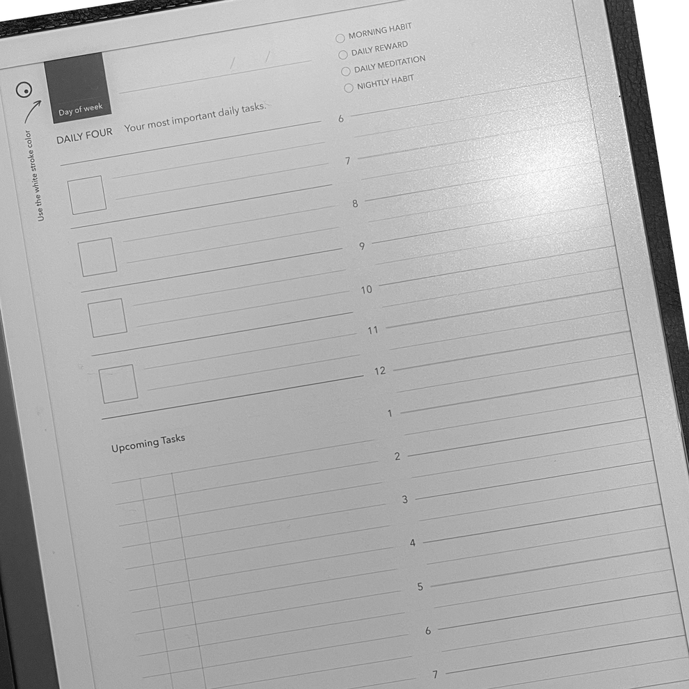 reMarkable tablet - Daily Tasks & Note Template – Einkpads