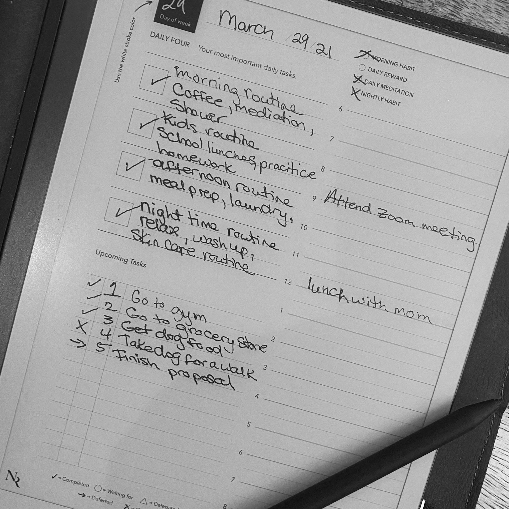 reMarkable tablet - Daily Tasks & Note Template – Einkpads