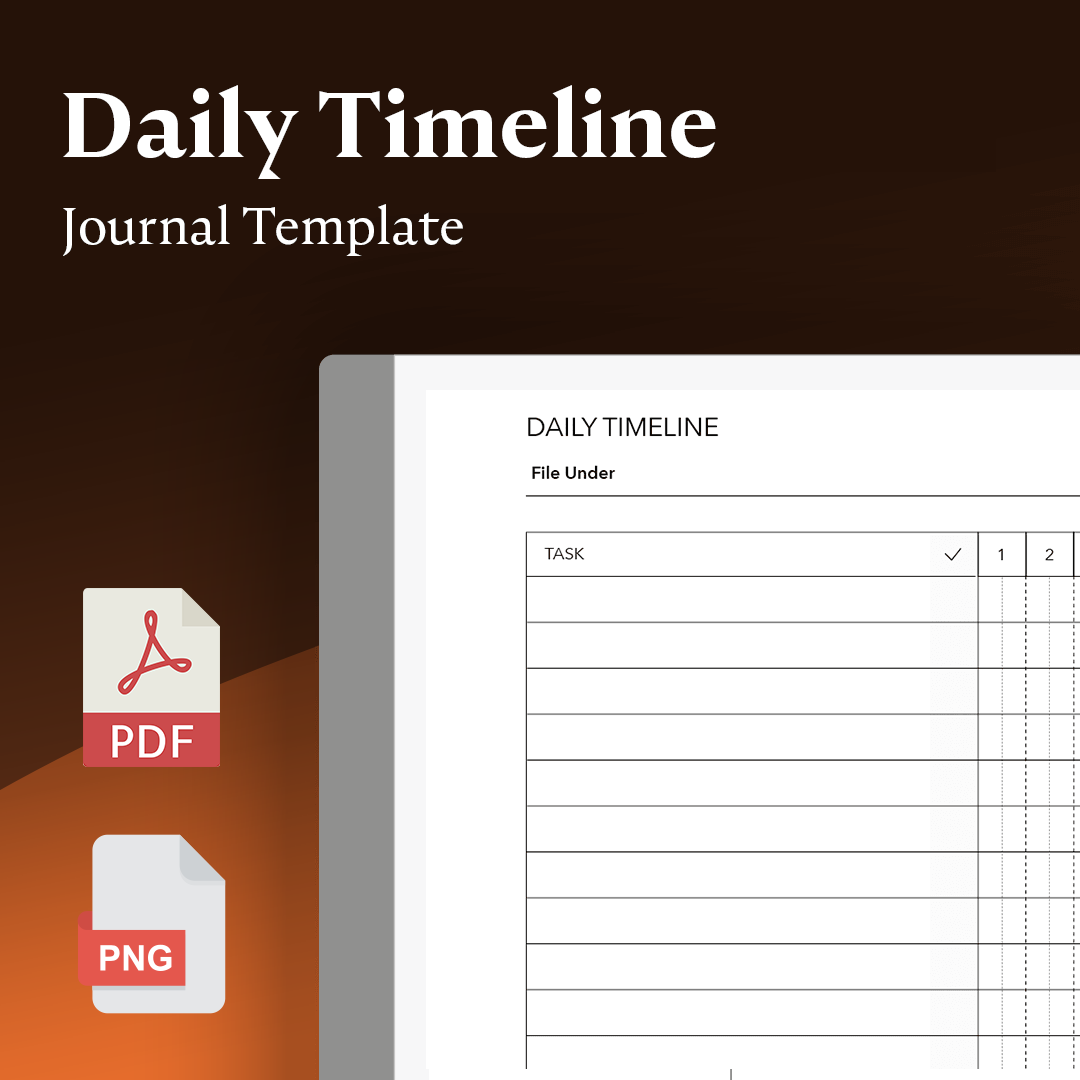 Daily Timeline - Einkpads - reMarkable Templates