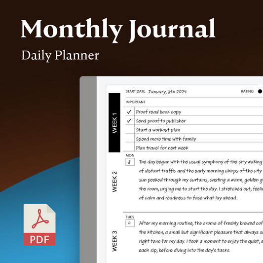 Monthly Journal Planner