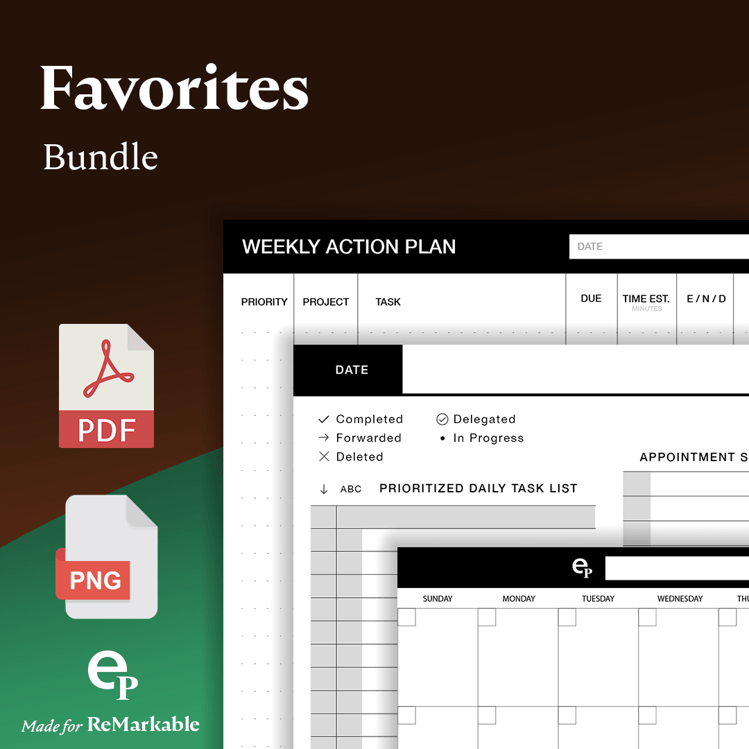 Favorites Bundle - Einkpads - reMarkable Templates