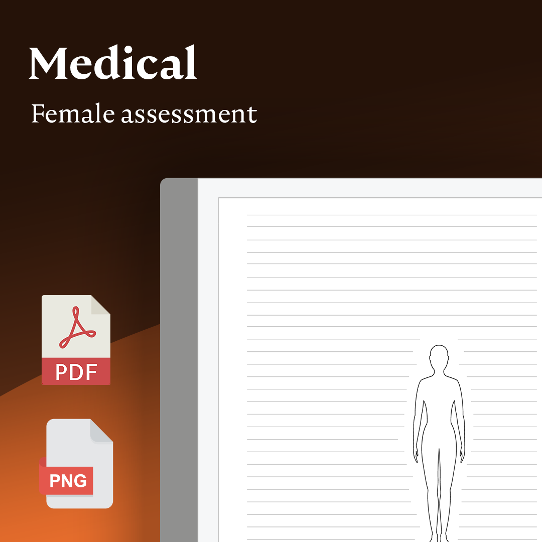 Female Patient Diagram Notes - Einkpads - reMarkable Templates