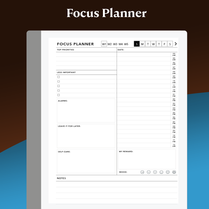 Focus Planner - Monthly