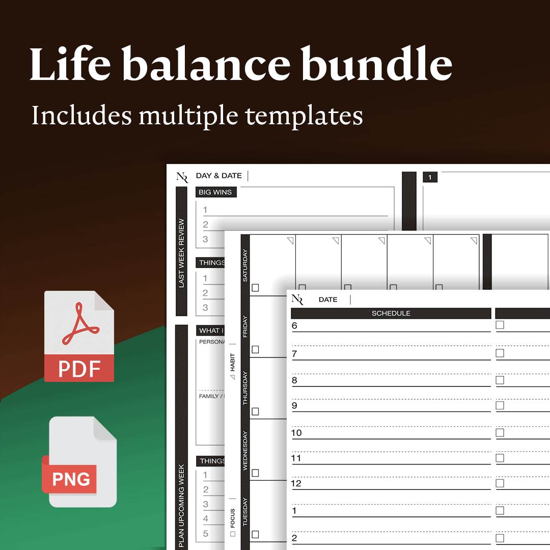 Life Balance Bundle - Einkpads - reMarkable Templates