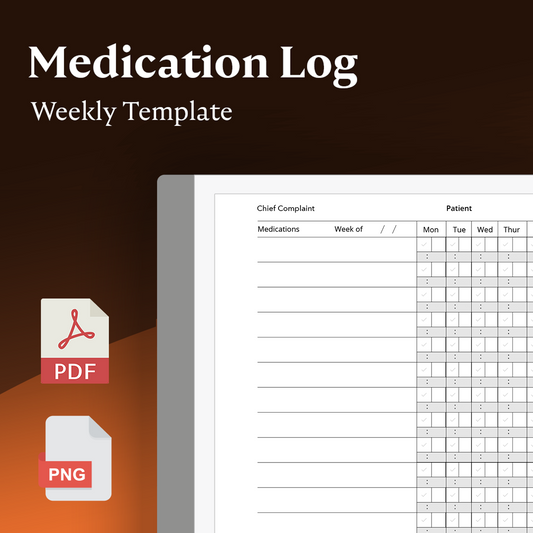 Weekly Medication Log - Einkpads - reMarkable Templates