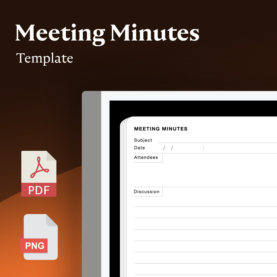 Meeting Minutes Template - eInkPads - reMarkable Templates