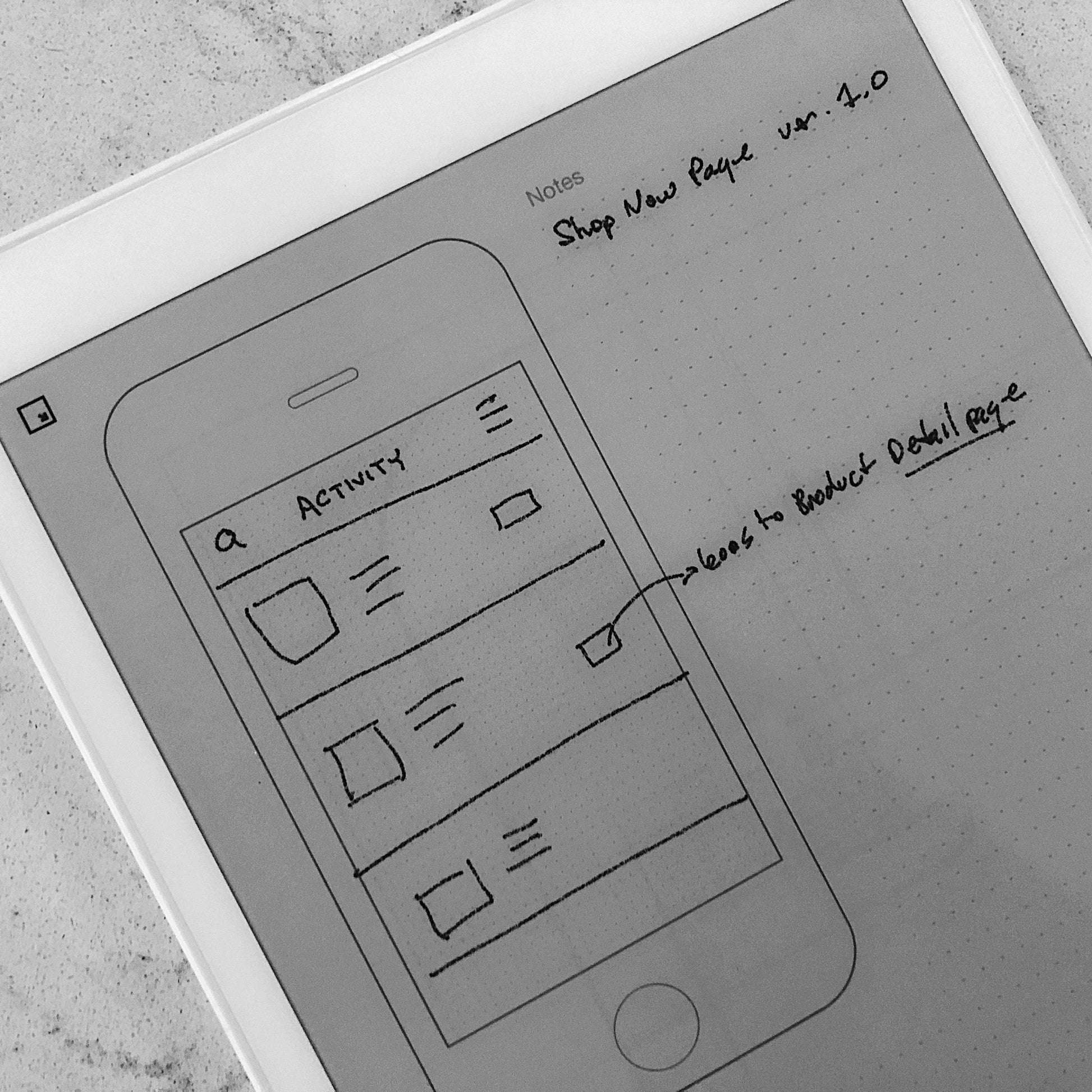 Mobile Phone Mockup - Einkpads - reMarkable Templates