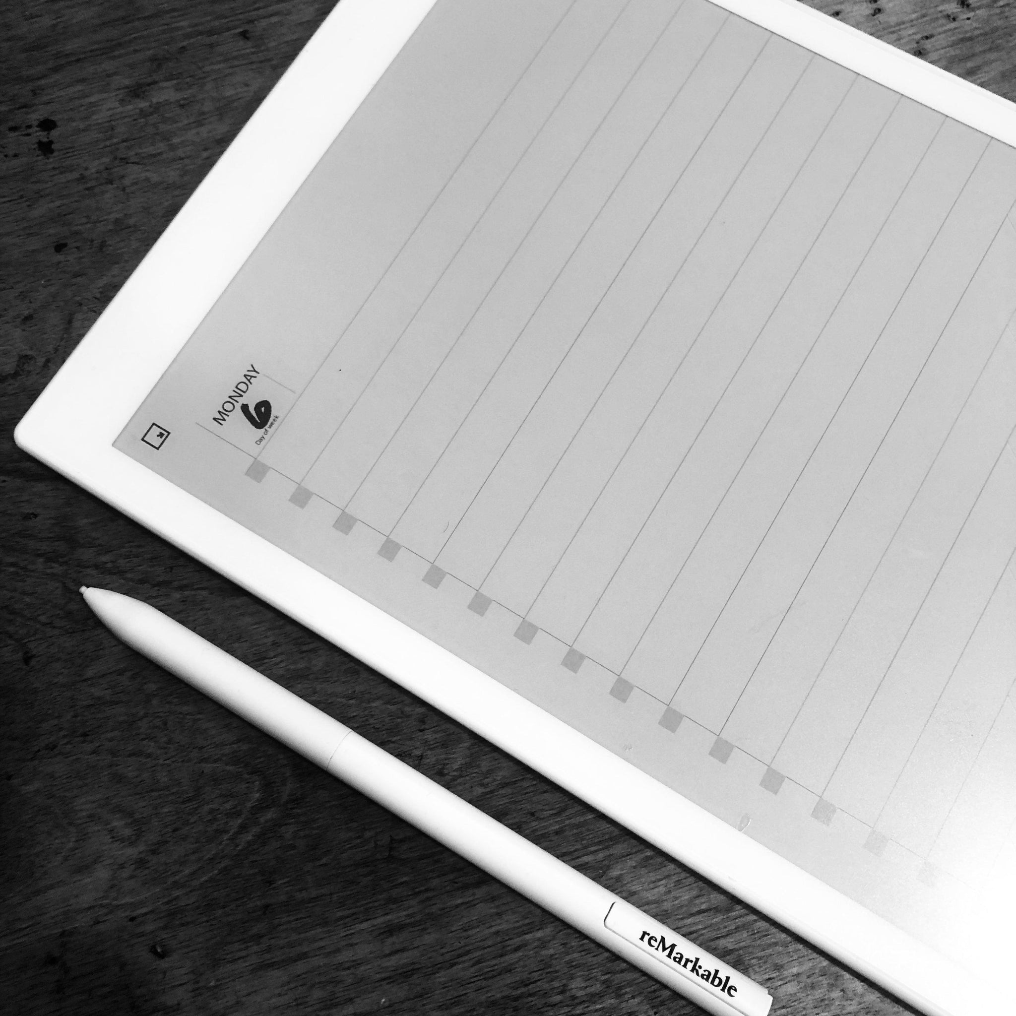 reMarkable tablet Monthly Calendar Planner Template Einkpads