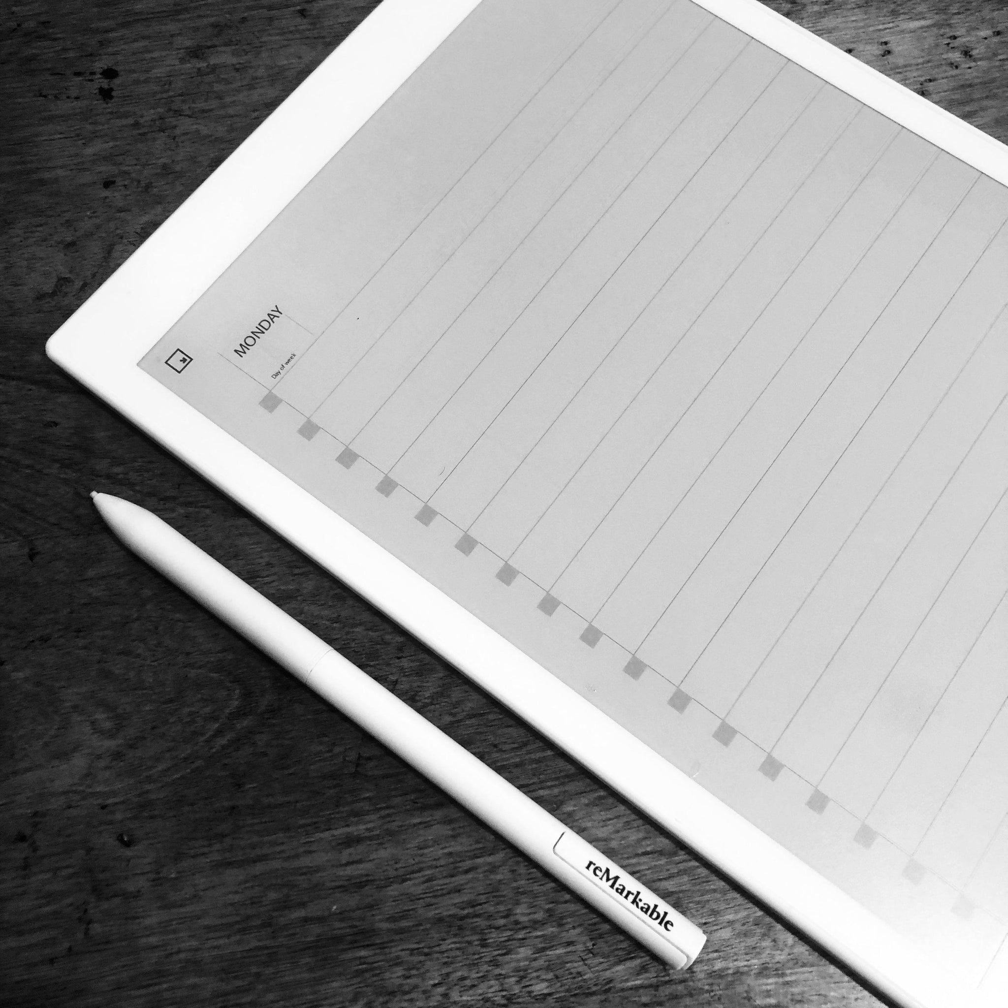 reMarkable tablet Monthly Calendar Planner Template Einkpads