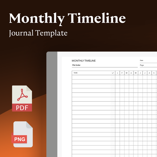 Monthly Timeline - Einkpads - reMarkable Templates
