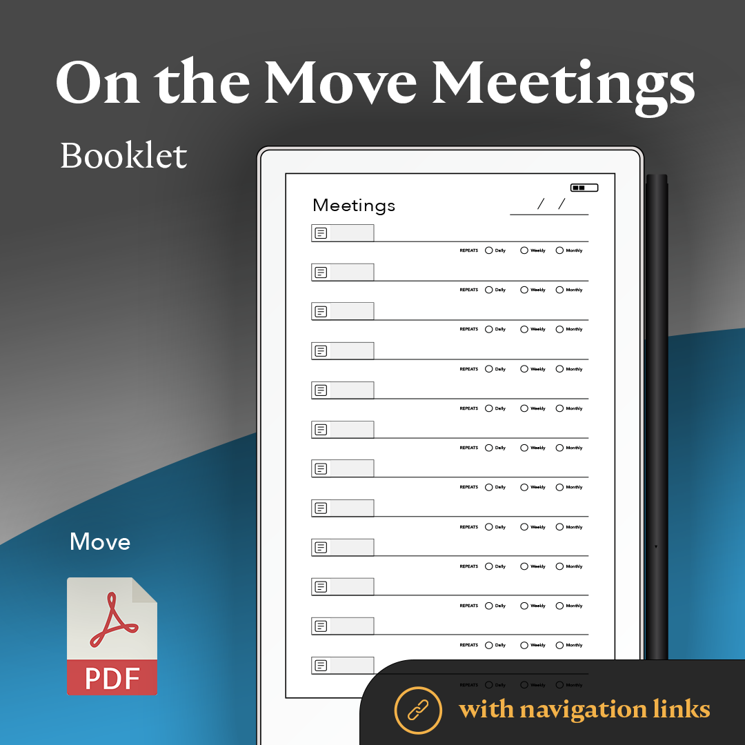 On the Move Meeting Booklet