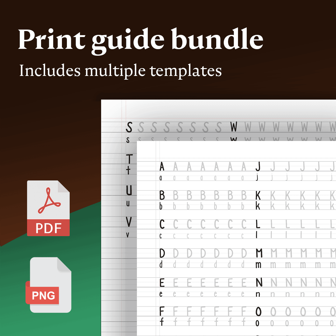 Print Handwriting Guide - Einkpads - reMarkable Templates