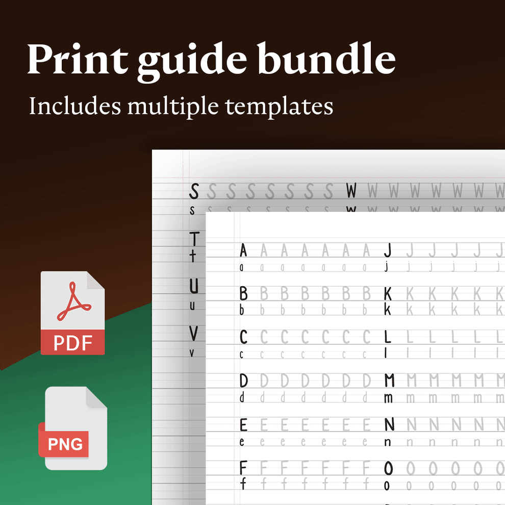 Writing Guide Printed reMarkable tablet - Print Handwriting Guide Template – eInkPads