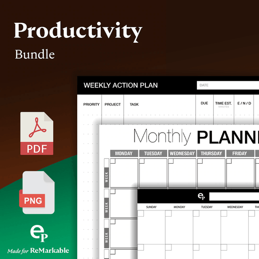 reMarkable - Modèle de planificateur de calendrier mensuel – Einkpads