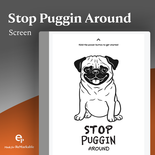 Stoppen Sie Puggin rund um den benutzerdefinierten Bildschirm