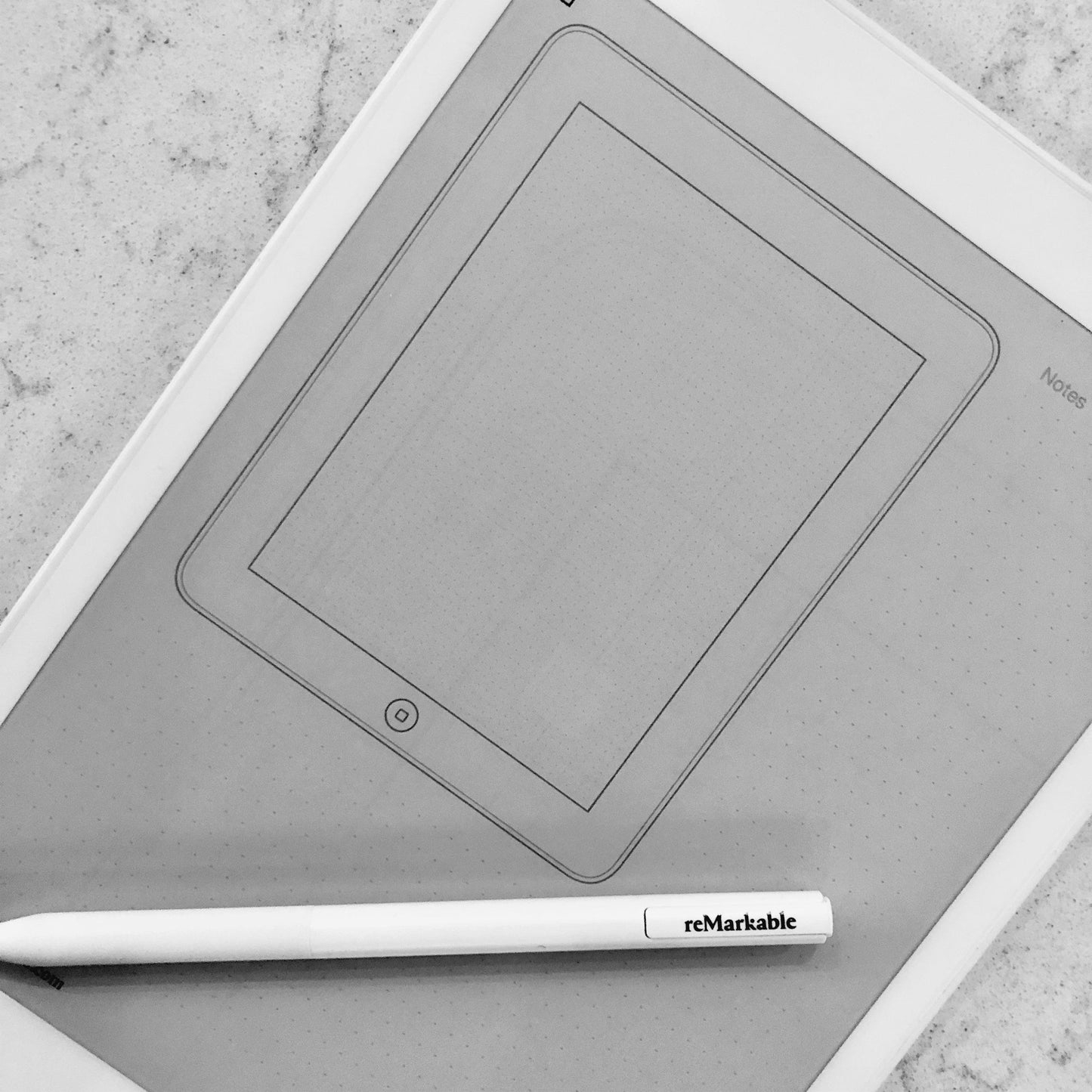 Tablet Wireframe Template - Einkpads - reMarkable Templates