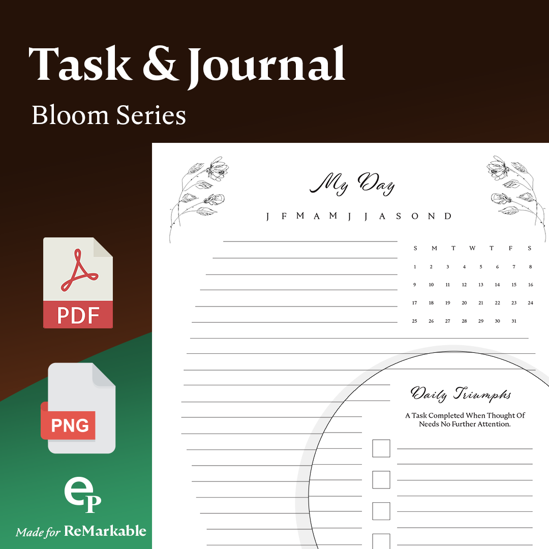 Weekly Task Journal ReMarkable - Today's Triumphs: Elegant To-Do List & Journal – eInkPads