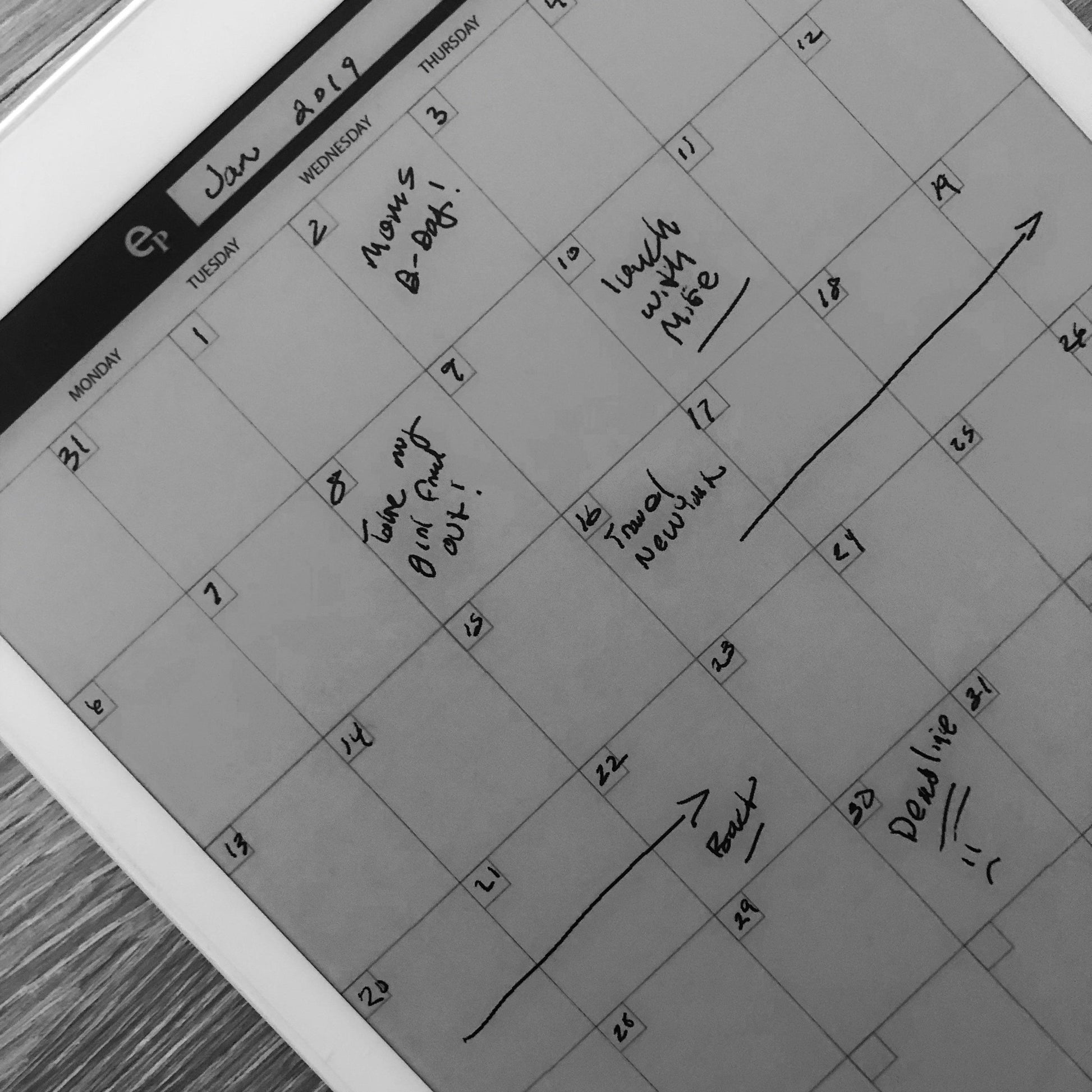 reMarkable - Modèle de planificateur de calendrier mensuel – Einkpads