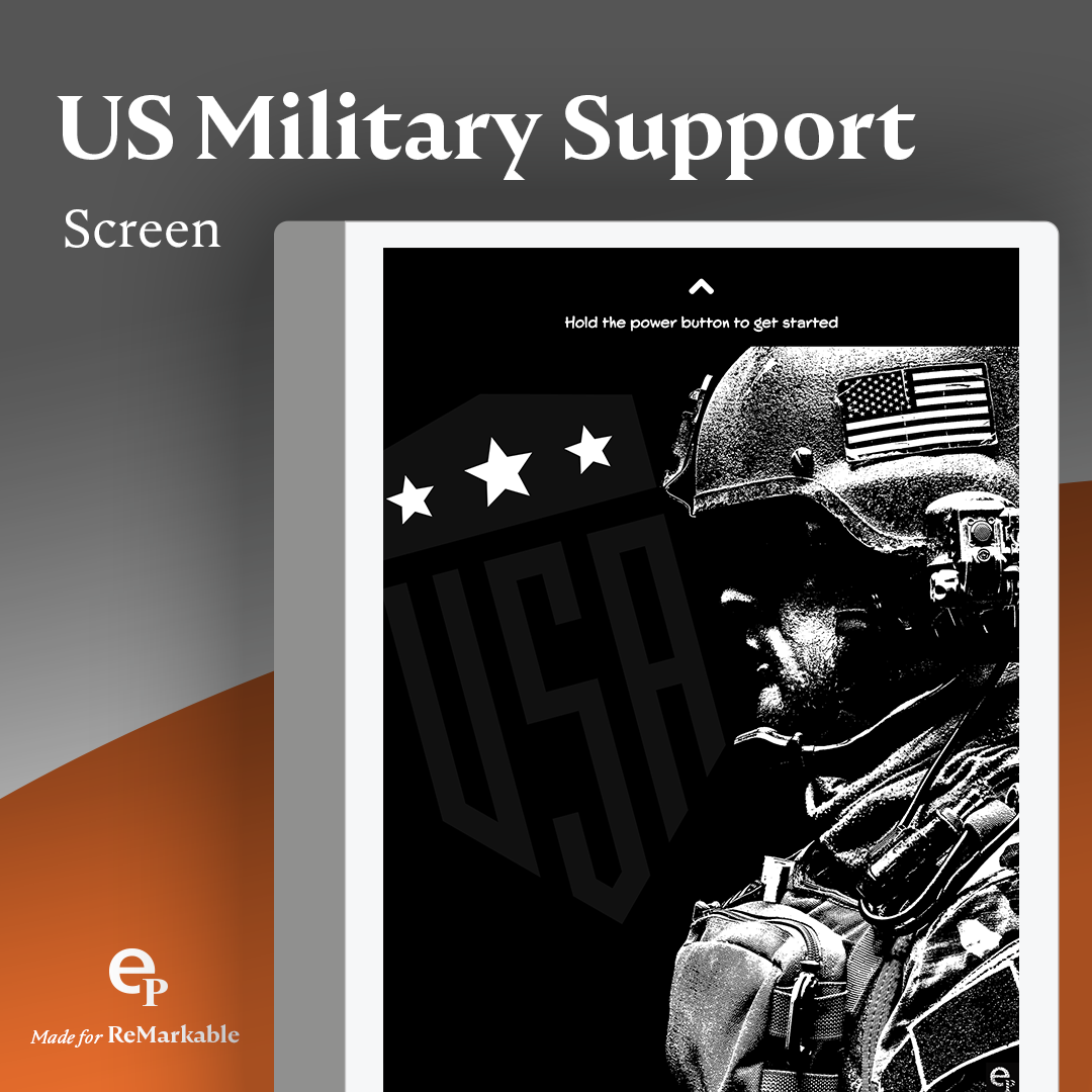 Schermata personalizzata di supporto militare USA