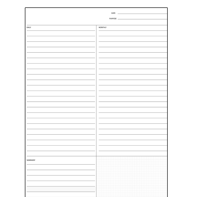 Weekly & Monthly Goals - Einkpads - reMarkable Templates