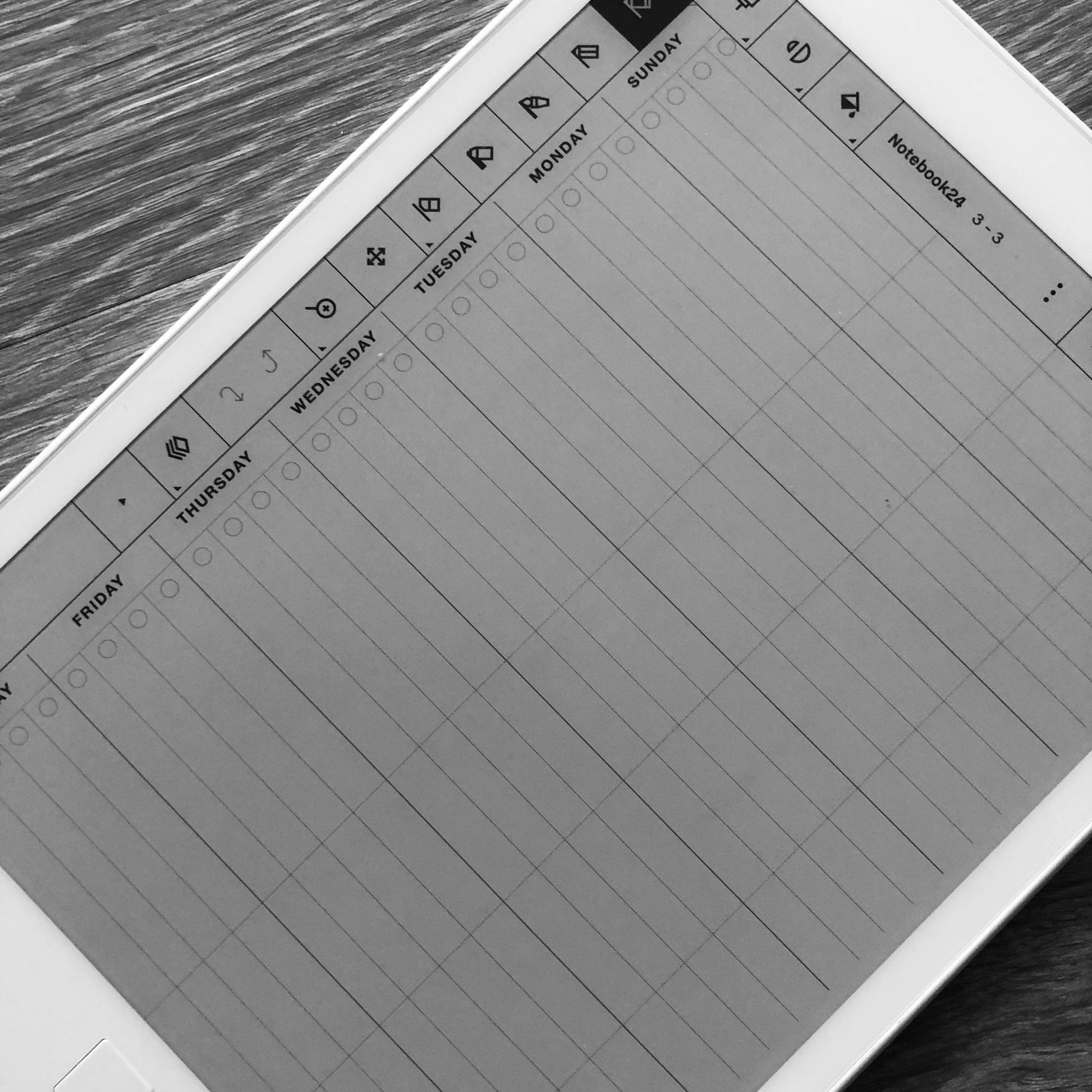 Weekly Workout Log - Einkpads - reMarkable Templates